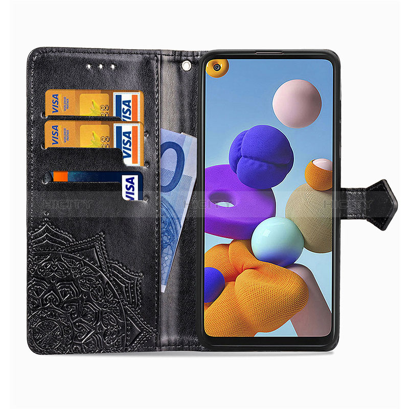 Handytasche Stand Schutzhülle Flip Leder Hülle Modisch Muster für Samsung Galaxy A21s