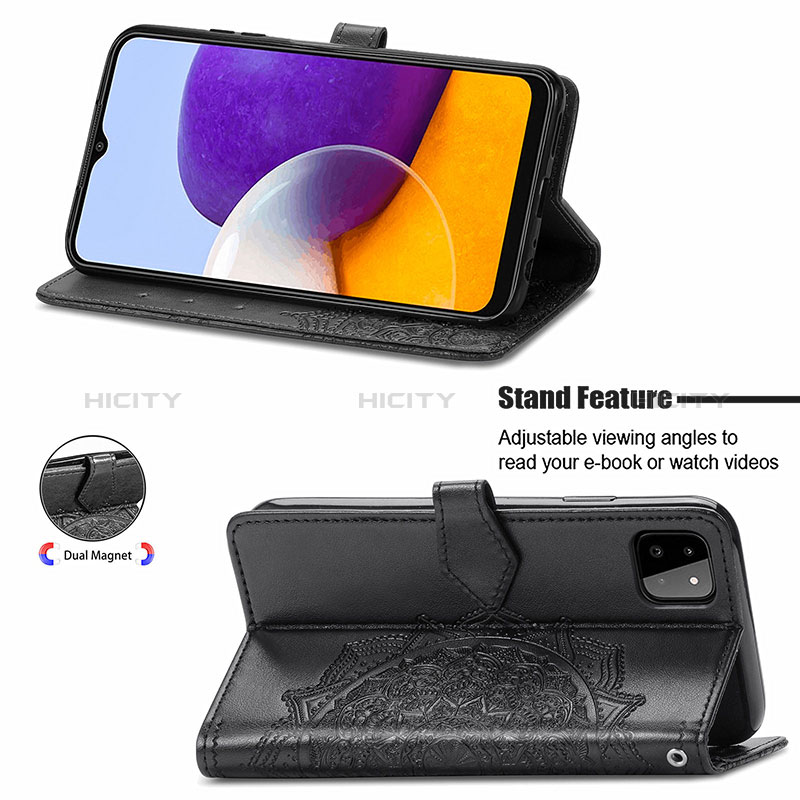 Handytasche Stand Schutzhülle Flip Leder Hülle Modisch Muster für Samsung Galaxy A22s 5G