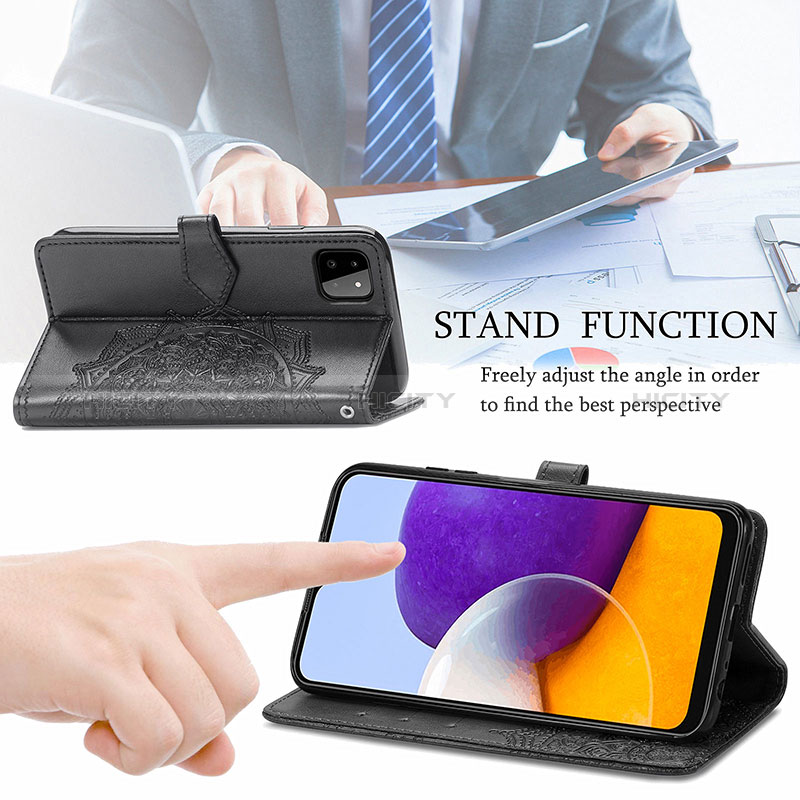 Handytasche Stand Schutzhülle Flip Leder Hülle Modisch Muster für Samsung Galaxy A22s 5G