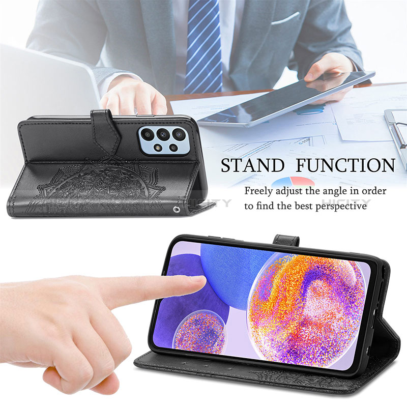 Handytasche Stand Schutzhülle Flip Leder Hülle Modisch Muster für Samsung Galaxy A23 5G