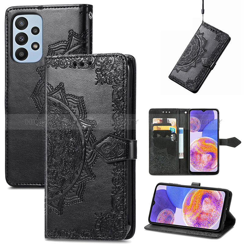 Handytasche Stand Schutzhülle Flip Leder Hülle Modisch Muster für Samsung Galaxy A23 5G