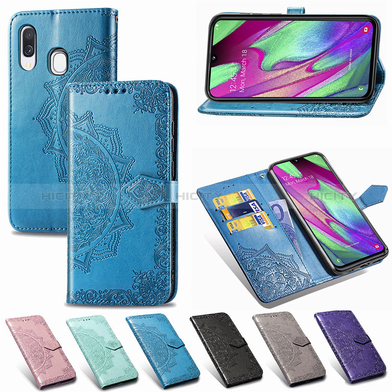 Handytasche Stand Schutzhülle Flip Leder Hülle Modisch Muster für Samsung Galaxy A40