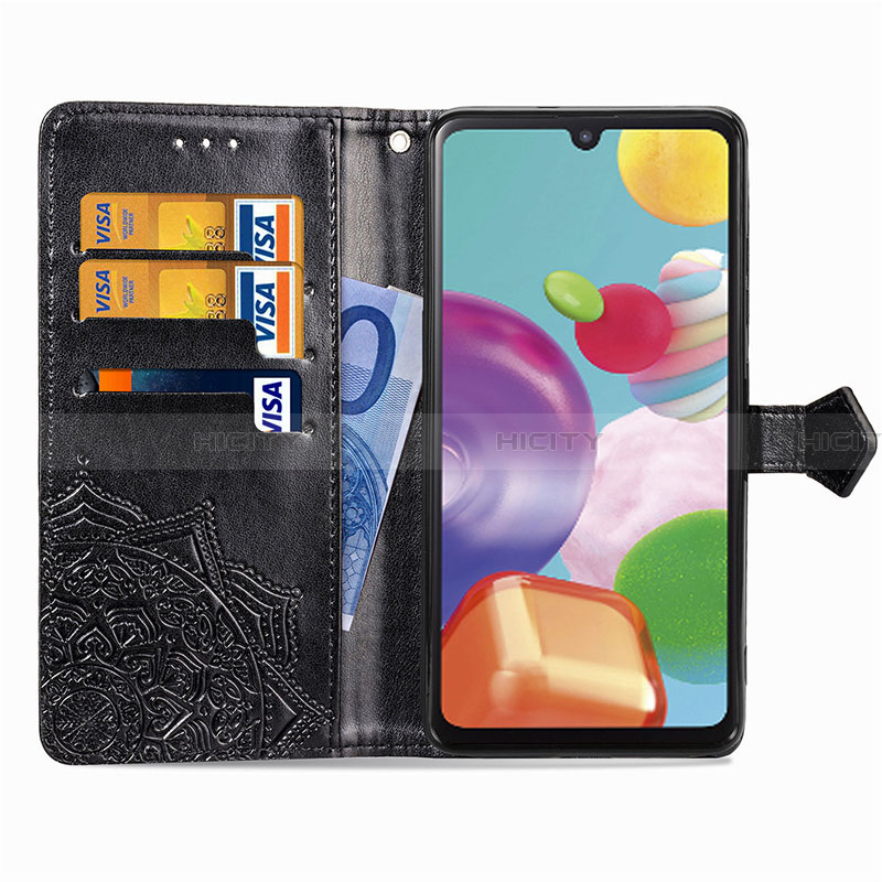 Handytasche Stand Schutzhülle Flip Leder Hülle Modisch Muster für Samsung Galaxy A41 SC-41A