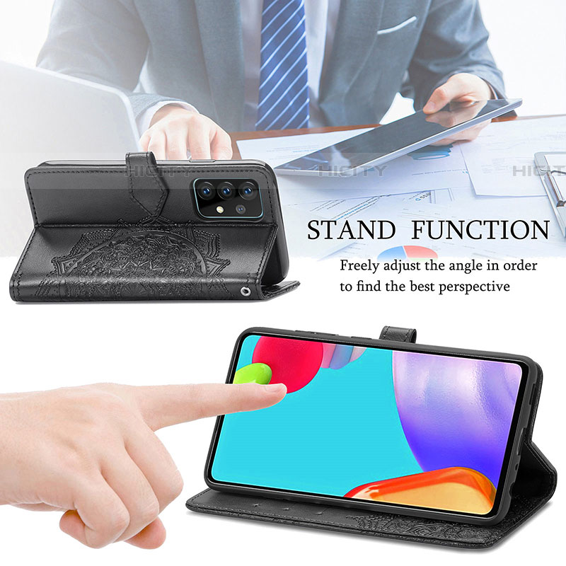 Handytasche Stand Schutzhülle Flip Leder Hülle Modisch Muster für Samsung Galaxy A52 4G