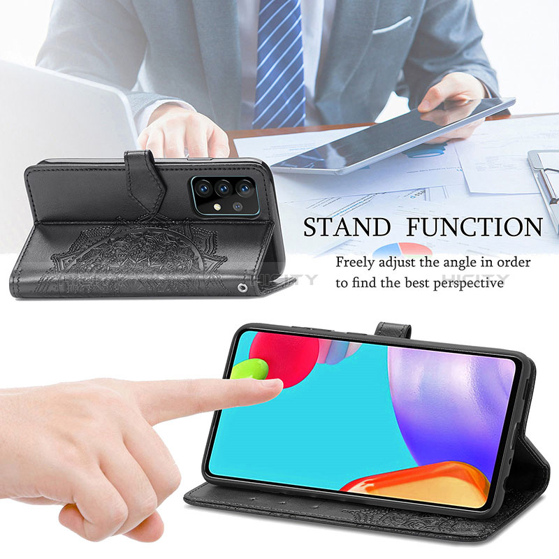 Handytasche Stand Schutzhülle Flip Leder Hülle Modisch Muster für Samsung Galaxy A52s 5G groß