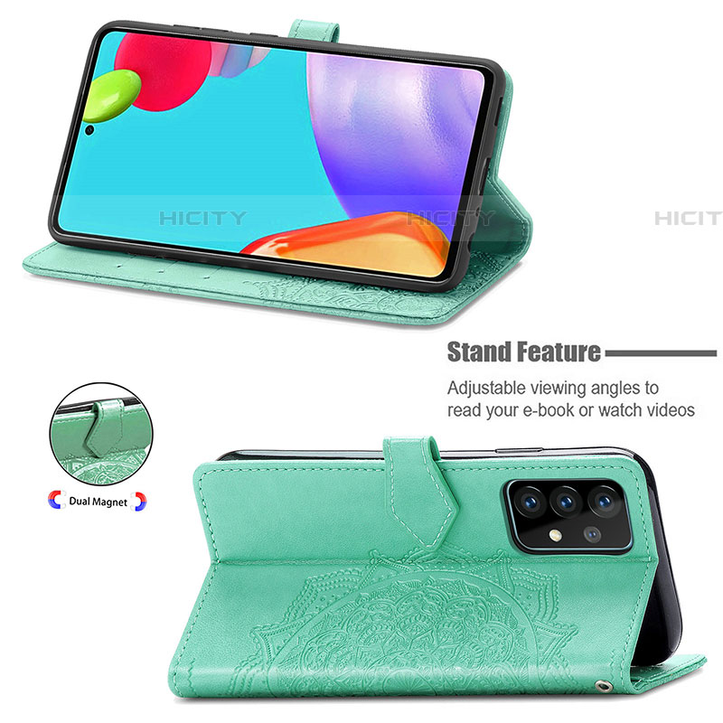 Handytasche Stand Schutzhülle Flip Leder Hülle Modisch Muster für Samsung Galaxy A72 4G groß