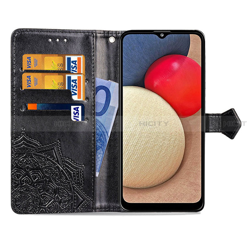 Handytasche Stand Schutzhülle Flip Leder Hülle Modisch Muster für Samsung Galaxy F02S SM-E025F