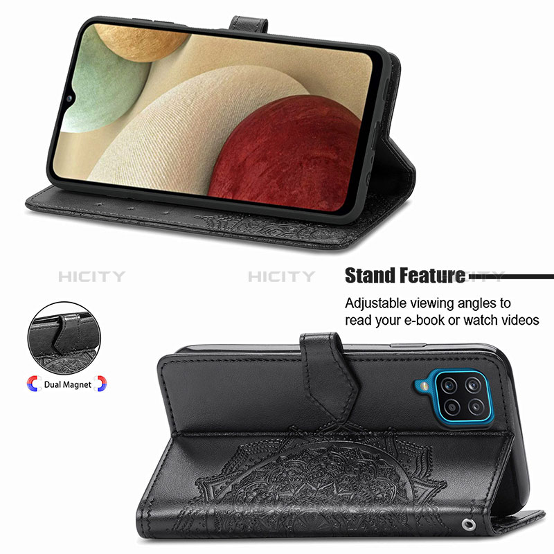 Handytasche Stand Schutzhülle Flip Leder Hülle Modisch Muster für Samsung Galaxy F12