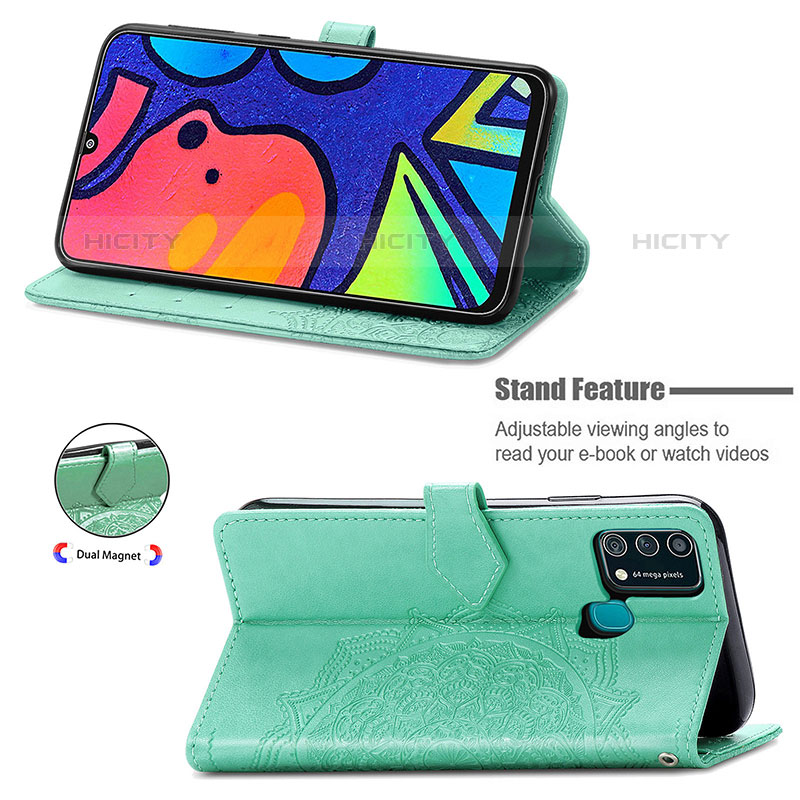 Handytasche Stand Schutzhülle Flip Leder Hülle Modisch Muster für Samsung Galaxy F41 groß