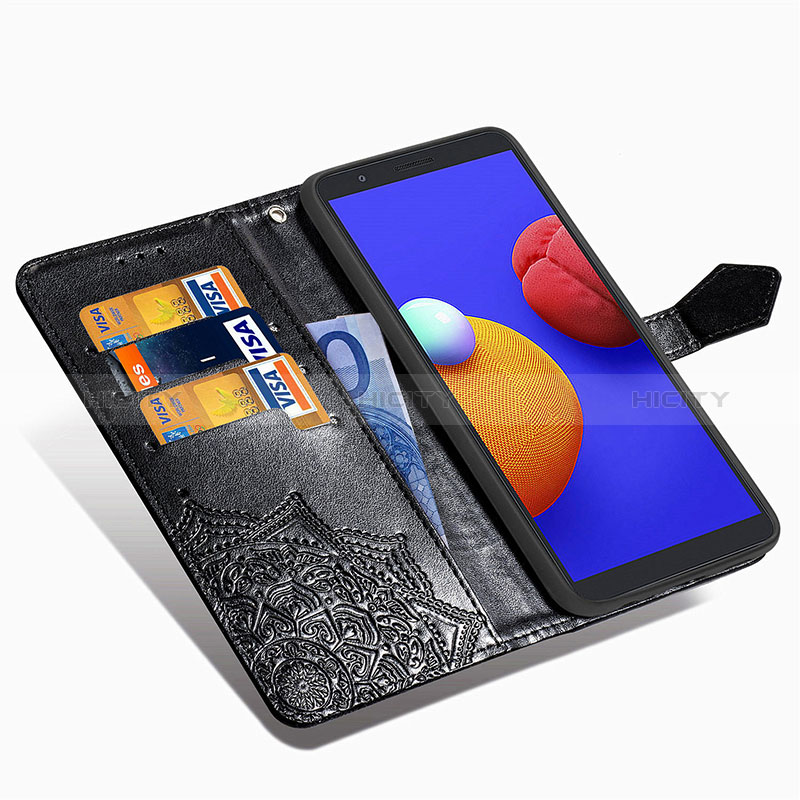 Handytasche Stand Schutzhülle Flip Leder Hülle Modisch Muster für Samsung Galaxy M01 Core