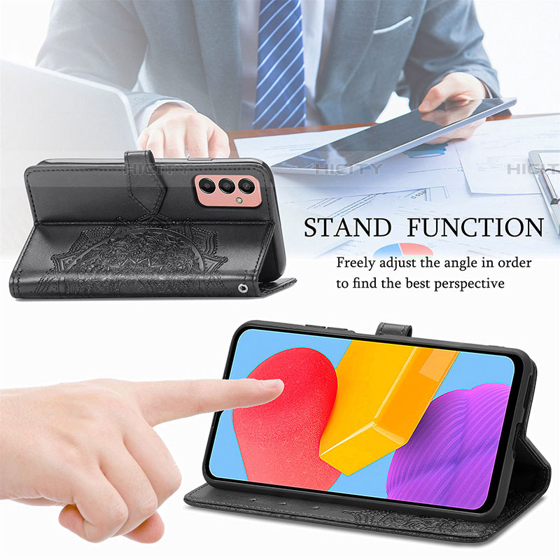 Handytasche Stand Schutzhülle Flip Leder Hülle Modisch Muster für Samsung Galaxy M13 4G groß