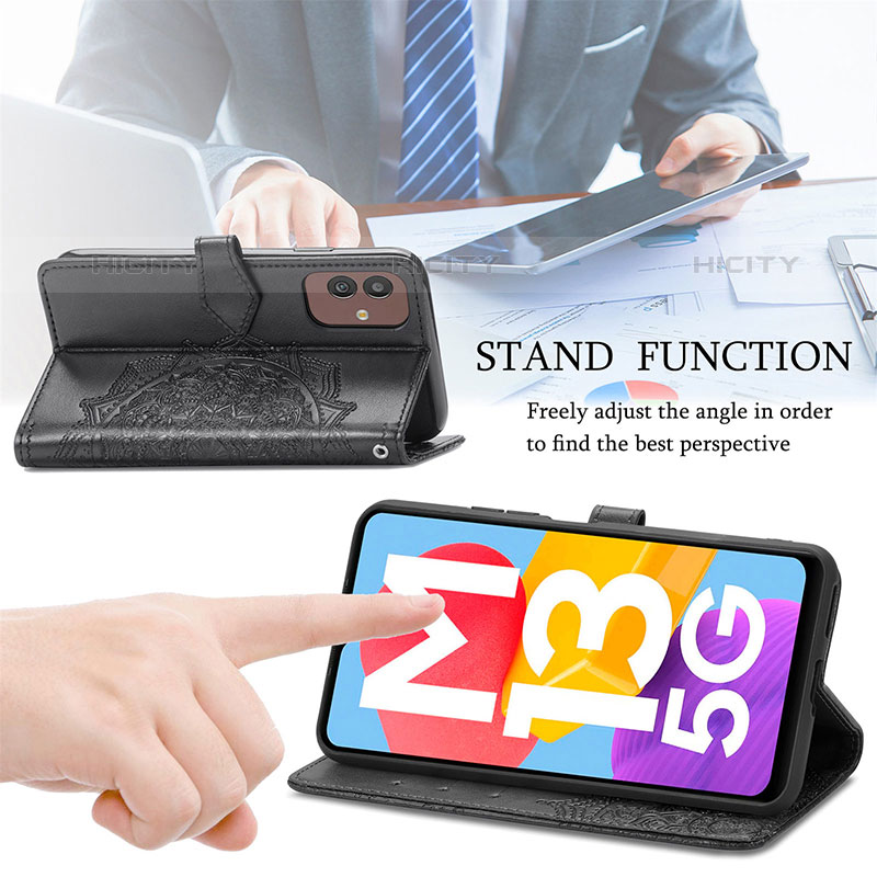 Handytasche Stand Schutzhülle Flip Leder Hülle Modisch Muster für Samsung Galaxy M13 5G