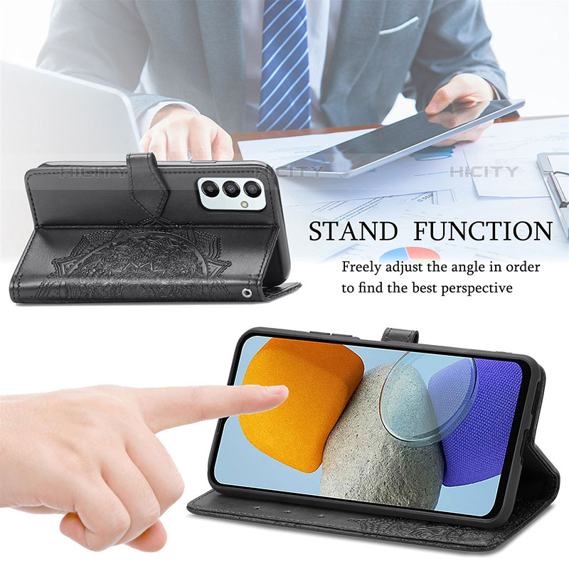 Handytasche Stand Schutzhülle Flip Leder Hülle Modisch Muster für Samsung Galaxy M23 5G groß