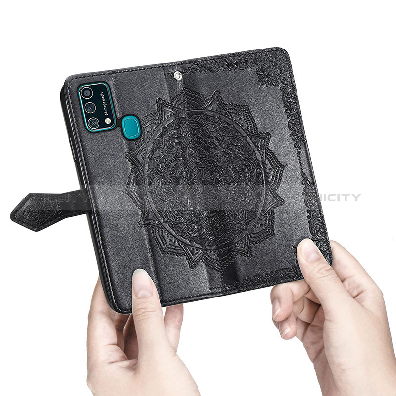 Handytasche Stand Schutzhülle Flip Leder Hülle Modisch Muster für Samsung Galaxy M31 groß