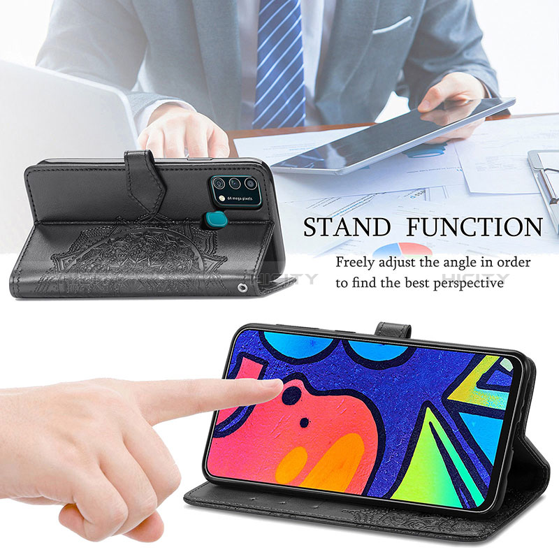 Handytasche Stand Schutzhülle Flip Leder Hülle Modisch Muster für Samsung Galaxy M31 groß