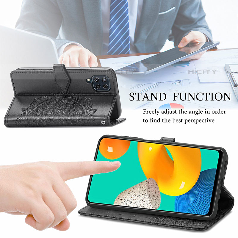 Handytasche Stand Schutzhülle Flip Leder Hülle Modisch Muster für Samsung Galaxy M32 4G