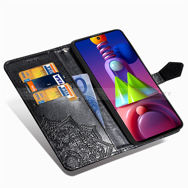 Handytasche Stand Schutzhülle Flip Leder Hülle Modisch Muster für Samsung Galaxy M51