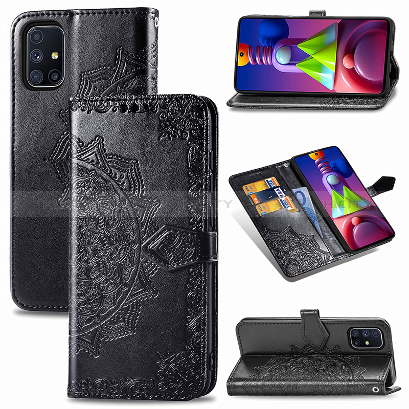 Handytasche Stand Schutzhülle Flip Leder Hülle Modisch Muster für Samsung Galaxy M51