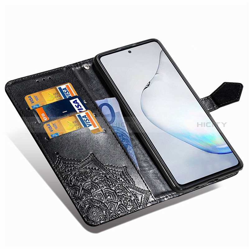 Handytasche Stand Schutzhülle Flip Leder Hülle Modisch Muster für Samsung Galaxy M60s groß