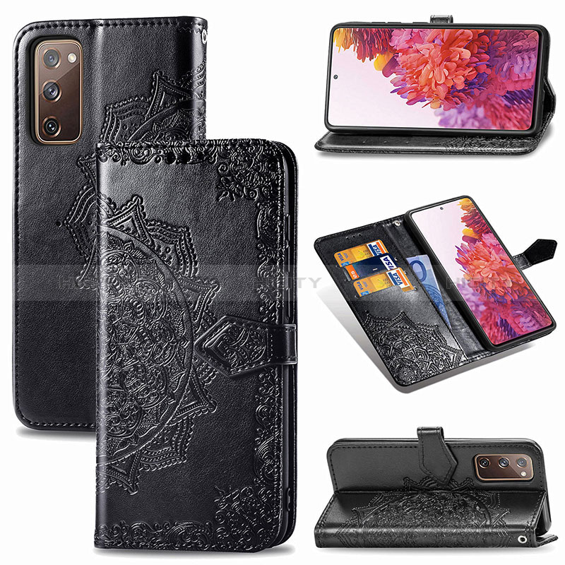 Handytasche Stand Schutzhülle Flip Leder Hülle Modisch Muster für Samsung Galaxy S20 FE 5G groß