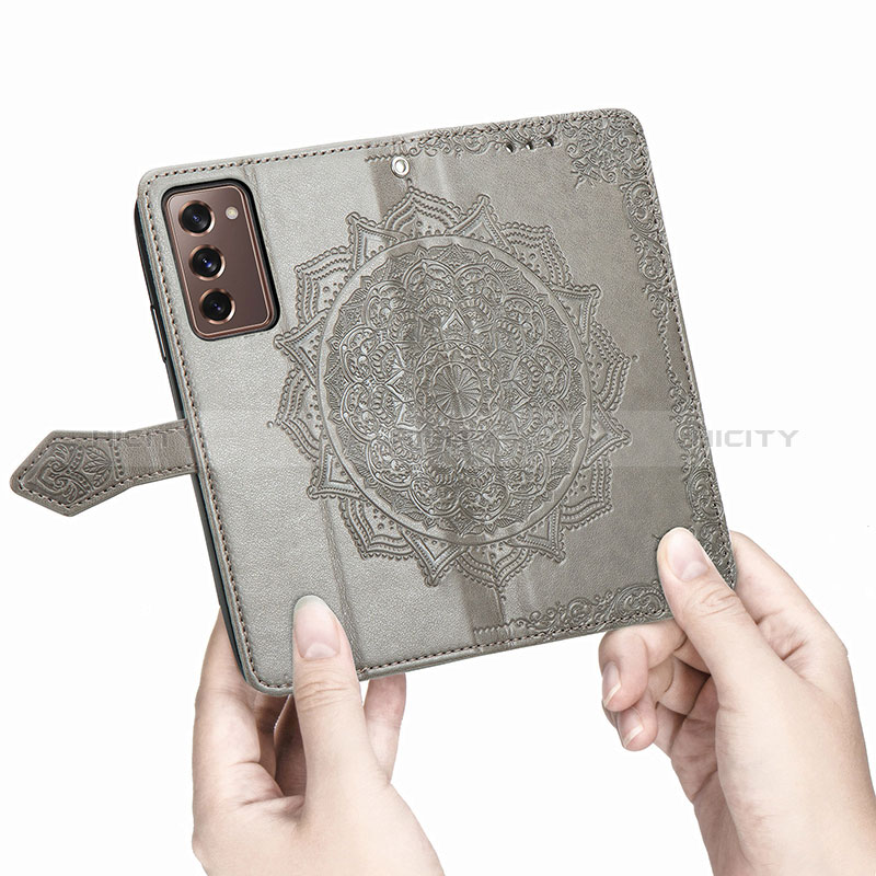 Handytasche Stand Schutzhülle Flip Leder Hülle Modisch Muster für Samsung Galaxy Z Fold2 5G