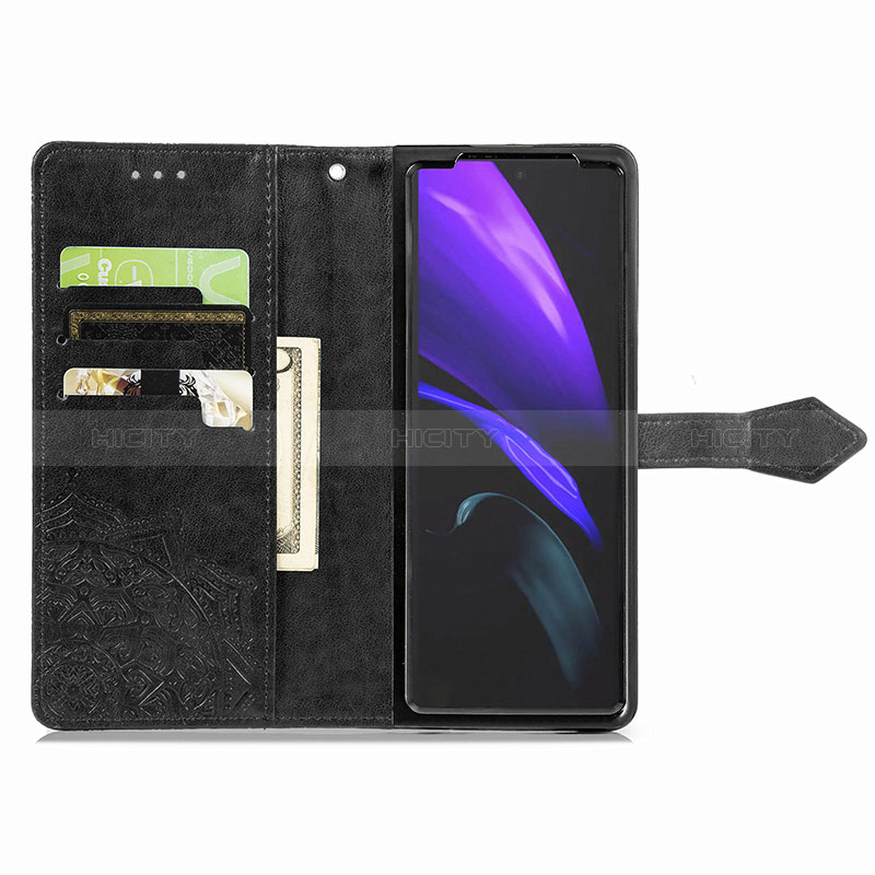 Handytasche Stand Schutzhülle Flip Leder Hülle Modisch Muster für Samsung Galaxy Z Fold2 5G