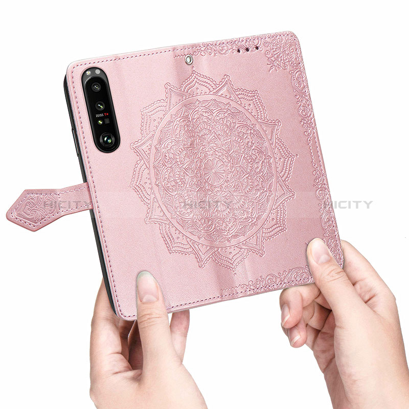 Handytasche Stand Schutzhülle Flip Leder Hülle Modisch Muster für Sony Xperia 1 III