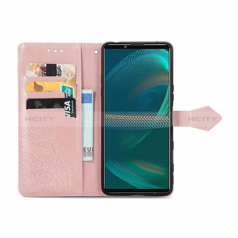 Handytasche Stand Schutzhülle Flip Leder Hülle Modisch Muster für Sony Xperia 5 IV groß