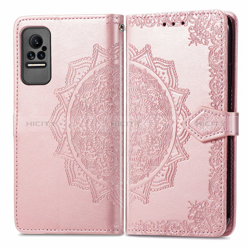 Handytasche Stand Schutzhülle Flip Leder Hülle Modisch Muster für Xiaomi Civi 1S 5G Rosegold