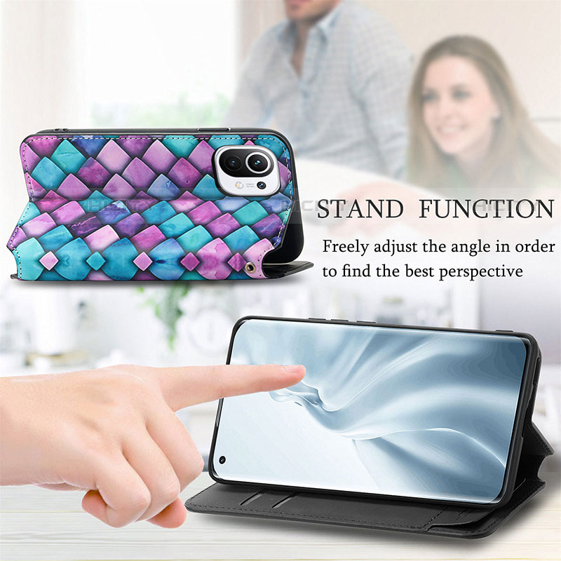 Handytasche Stand Schutzhülle Flip Leder Hülle Modisch Muster für Xiaomi Mi 11 Lite 5G NE