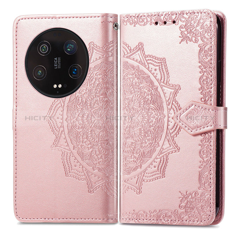 Handytasche Stand Schutzhülle Flip Leder Hülle Modisch Muster für Xiaomi Mi 13 Ultra 5G Rosegold Plus