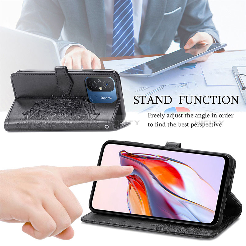 Handytasche Stand Schutzhülle Flip Leder Hülle Modisch Muster für Xiaomi Poco C55