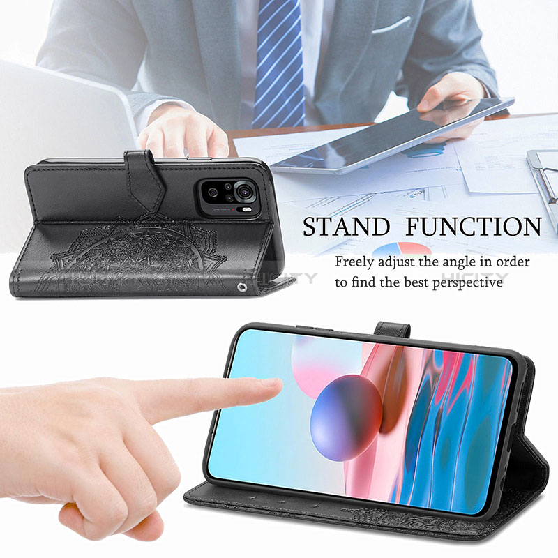 Handytasche Stand Schutzhülle Flip Leder Hülle Modisch Muster für Xiaomi Poco M5S groß