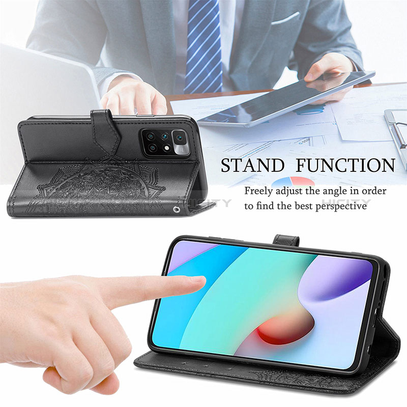 Handytasche Stand Schutzhülle Flip Leder Hülle Modisch Muster für Xiaomi Redmi 10 4G groß