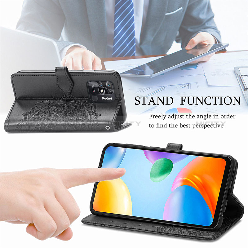 Handytasche Stand Schutzhülle Flip Leder Hülle Modisch Muster für Xiaomi Redmi 10 India