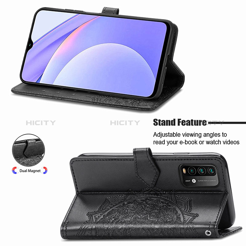 Handytasche Stand Schutzhülle Flip Leder Hülle Modisch Muster für Xiaomi Redmi 9 Power groß