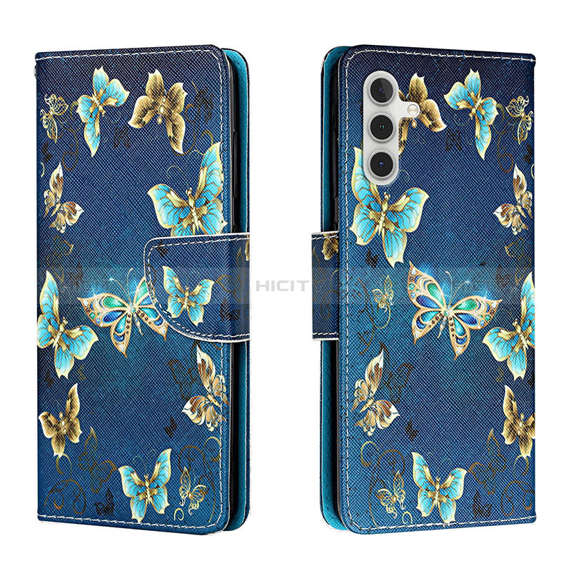 Handytasche Stand Schutzhülle Flip Leder Hülle Modisch Muster H01X für Samsung Galaxy A04s groß