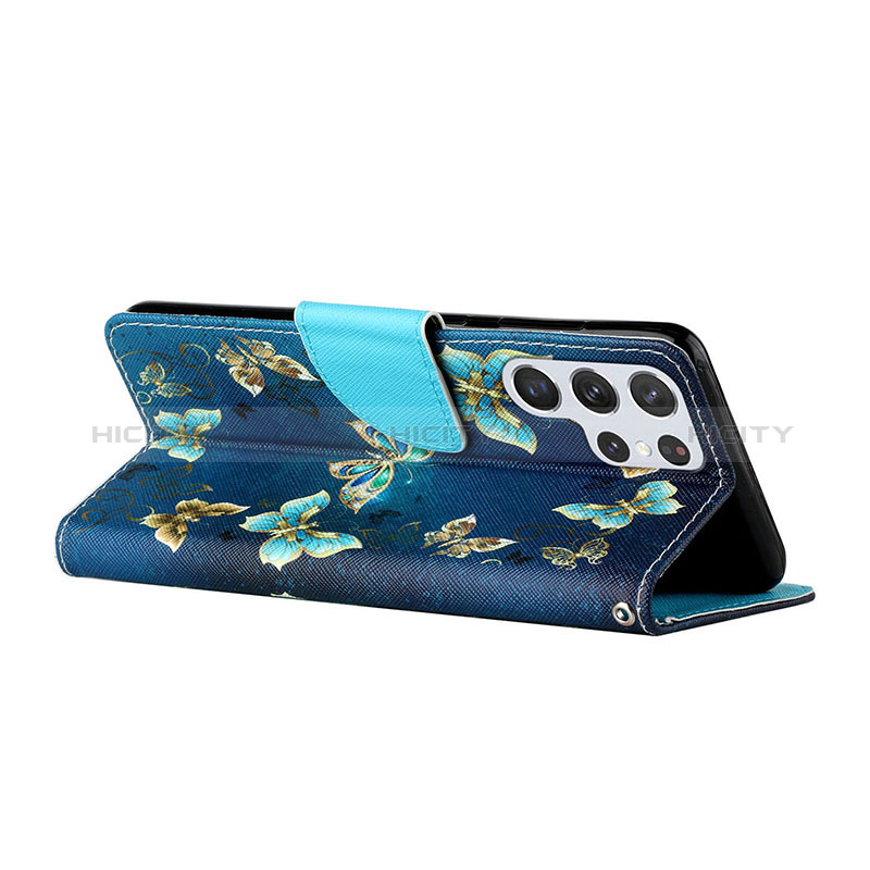 Handytasche Stand Schutzhülle Flip Leder Hülle Modisch Muster H01X für Samsung Galaxy S23 Ultra 5G