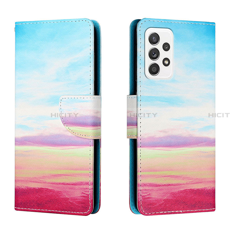 Handytasche Stand Schutzhülle Flip Leder Hülle Modisch Muster H02X für Samsung Galaxy A33 5G Bunt