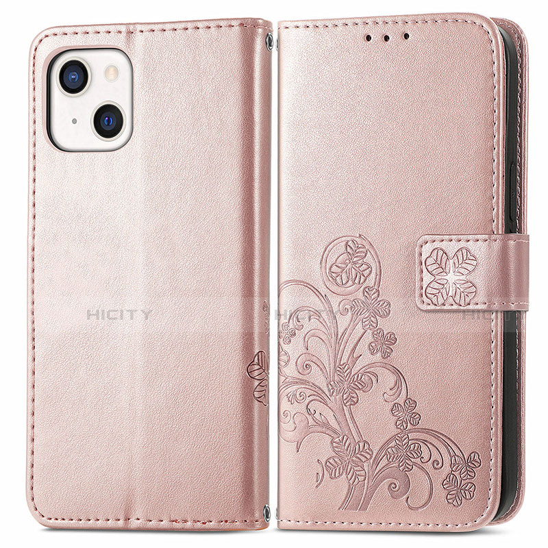 Handytasche Stand Schutzhülle Flip Leder Hülle Modisch Muster H03 für Apple iPhone 13 Rosegold