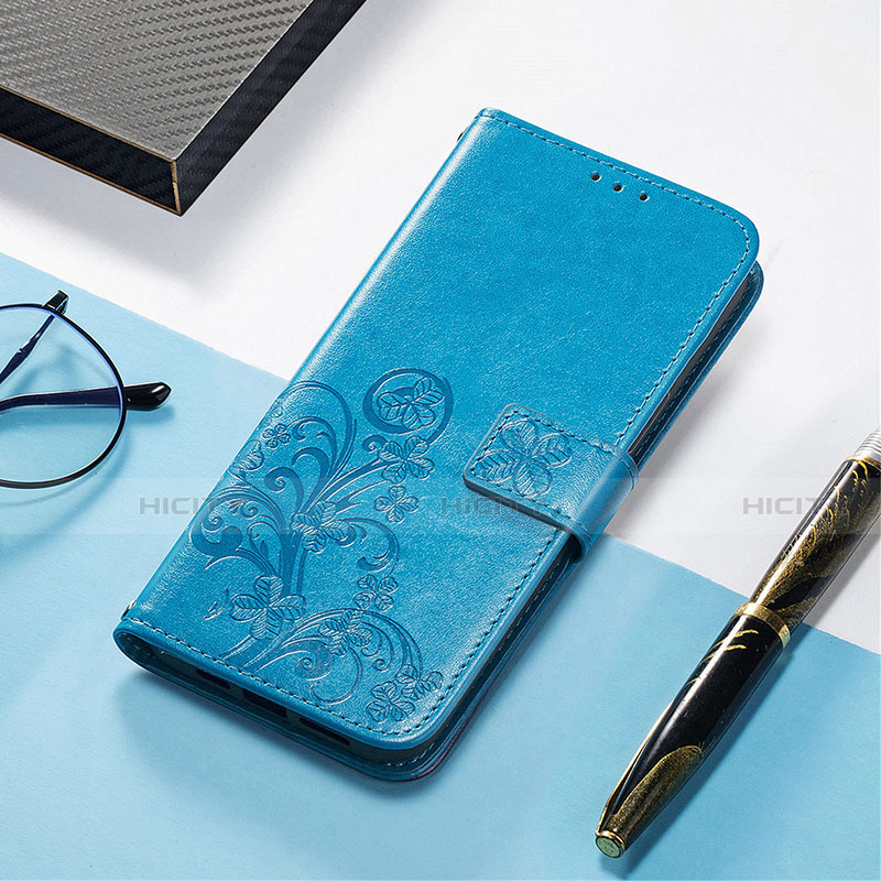 Handytasche Stand Schutzhülle Flip Leder Hülle Modisch Muster H04 für Apple iPhone 13 Blau