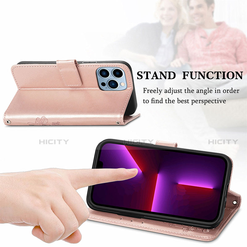 Handytasche Stand Schutzhülle Flip Leder Hülle Modisch Muster H04 für Apple iPhone 13 Pro