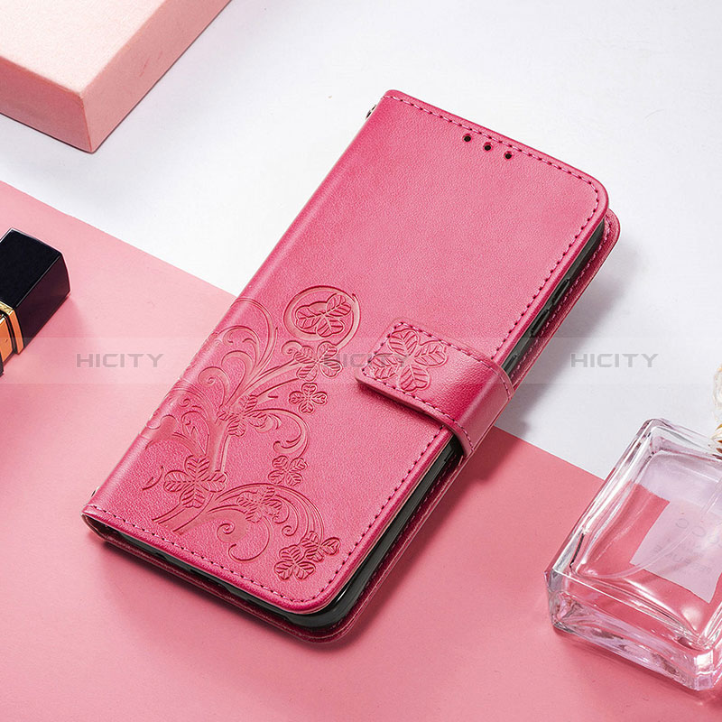 Handytasche Stand Schutzhülle Flip Leder Hülle Modisch Muster H04 für Apple iPhone 14 Pro Max Pink Plus