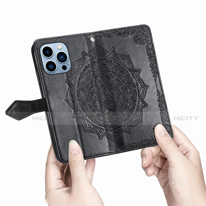 Handytasche Stand Schutzhülle Flip Leder Hülle Modisch Muster H05 für Apple iPhone 13 Pro