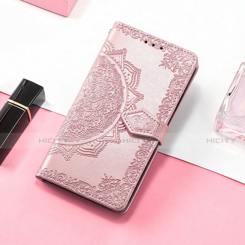 Handytasche Stand Schutzhülle Flip Leder Hülle Modisch Muster H05 für Apple iPhone 13 Pro Rosegold