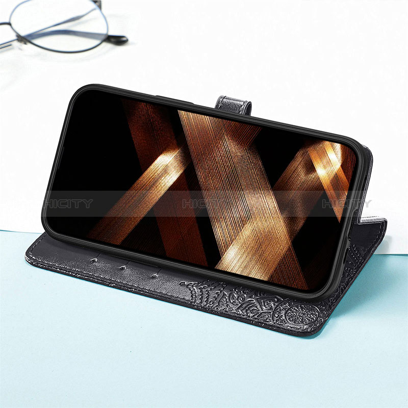 Handytasche Stand Schutzhülle Flip Leder Hülle Modisch Muster H06 für Apple iPhone 15 groß