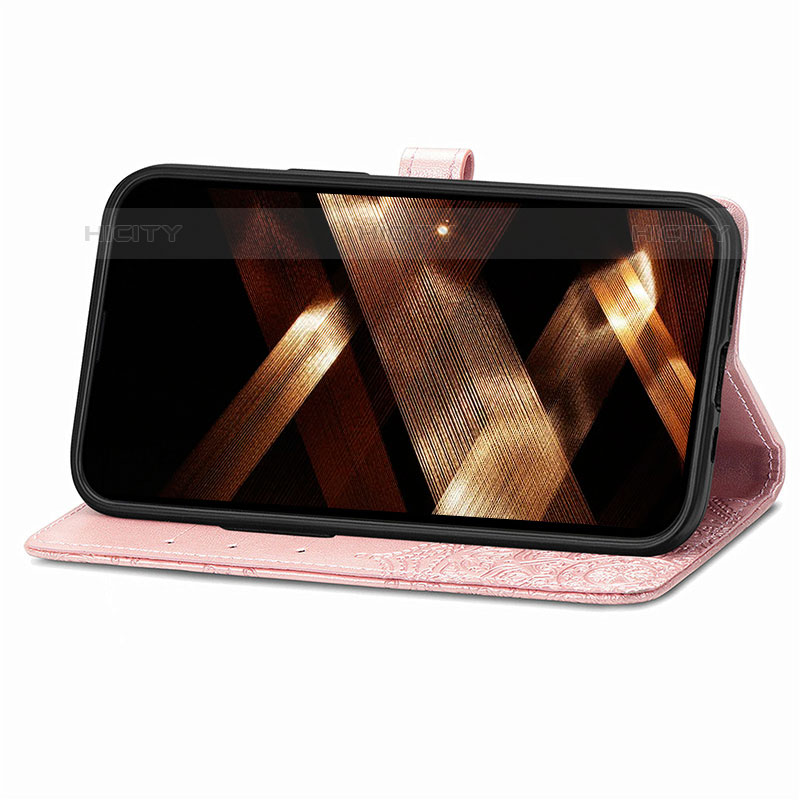 Handytasche Stand Schutzhülle Flip Leder Hülle Modisch Muster H06 für Apple iPhone 16 Pro groß