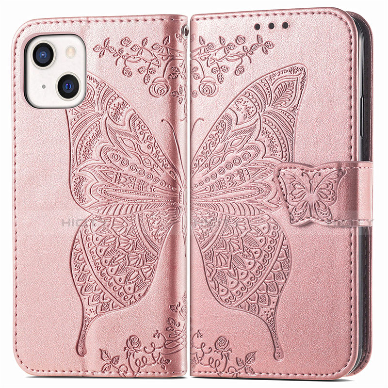 Handytasche Stand Schutzhülle Flip Leder Hülle Modisch Muster H07 für Apple iPhone 13 Rosegold