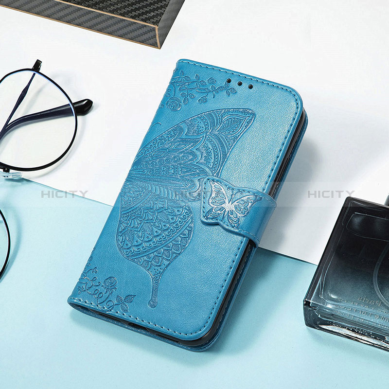 Handytasche Stand Schutzhülle Flip Leder Hülle Modisch Muster H08 für Apple iPhone 15 Blau