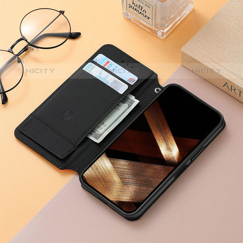 Handytasche Stand Schutzhülle Flip Leder Hülle Modisch Muster H09 für Apple iPhone 15 Pro